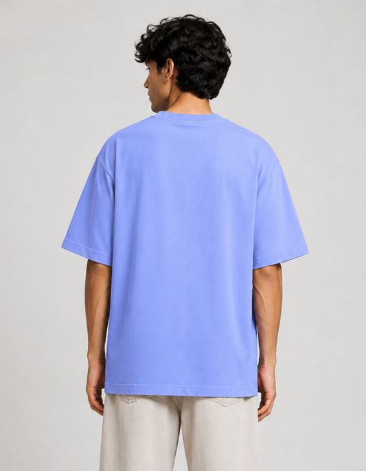 Blue Mist β Solid Loose Oversized Tee