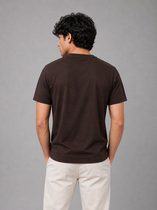 Brown regular tee