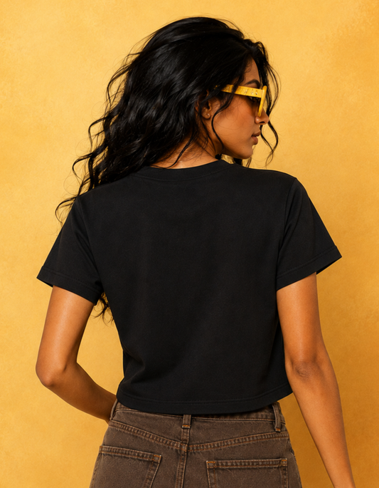 Onyx β Solid Loose Crop Top