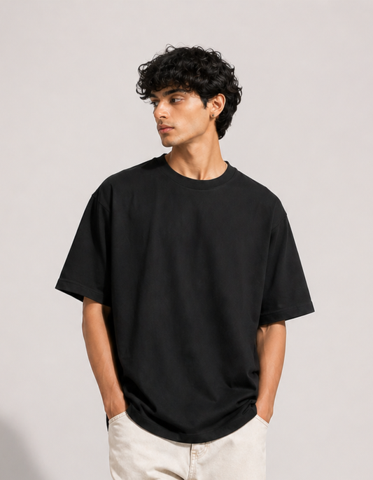Blackout β Solid Oversized Tee