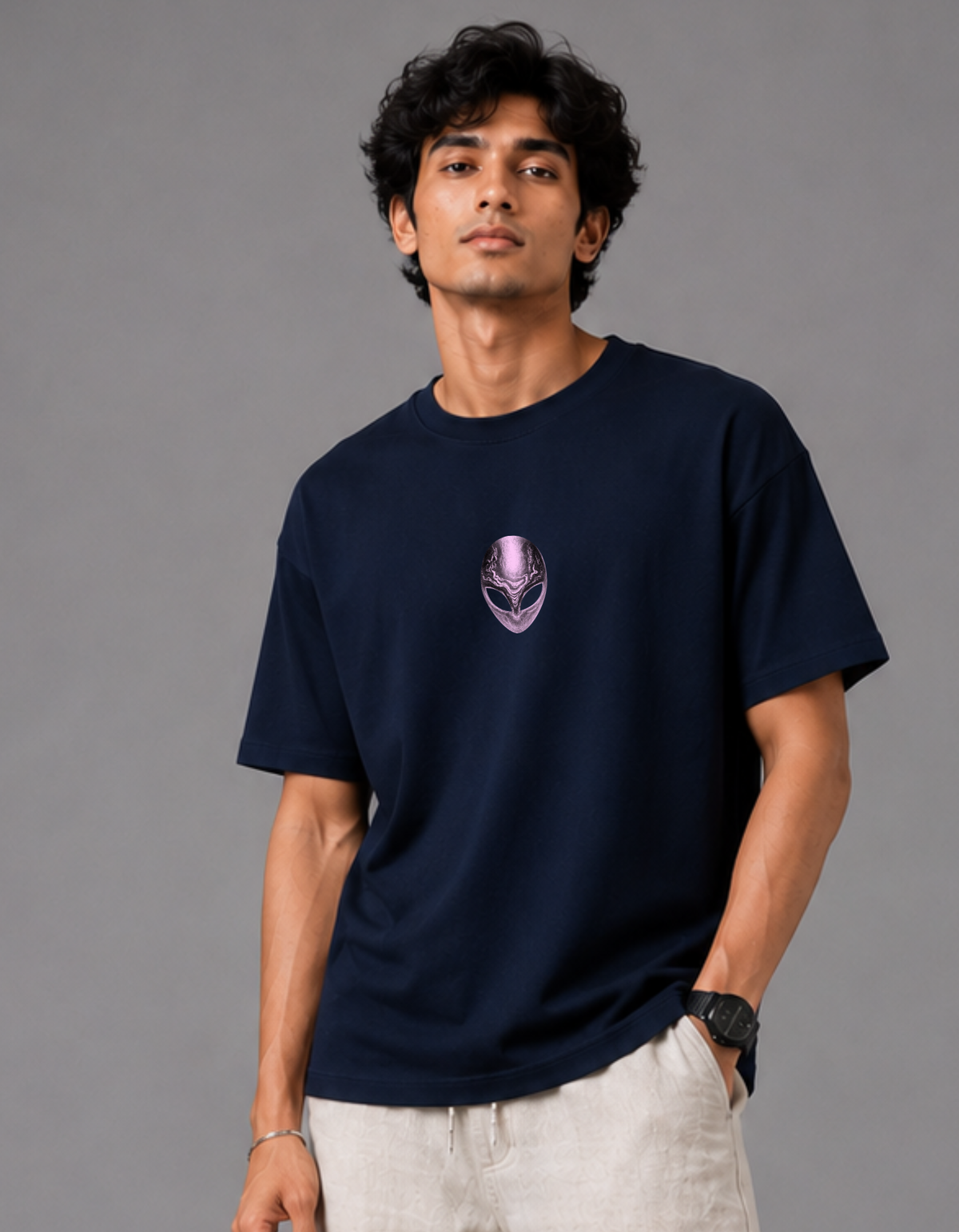 Alien – Printed Oversized Tee