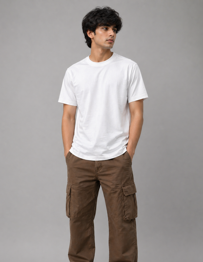 Pure White – Solid Regular Tee