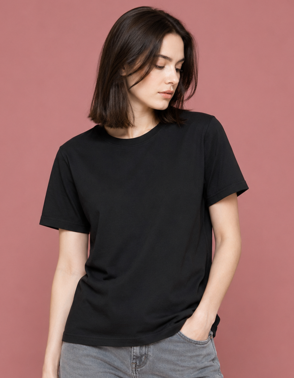 Jet Black – Solid Regular Tee