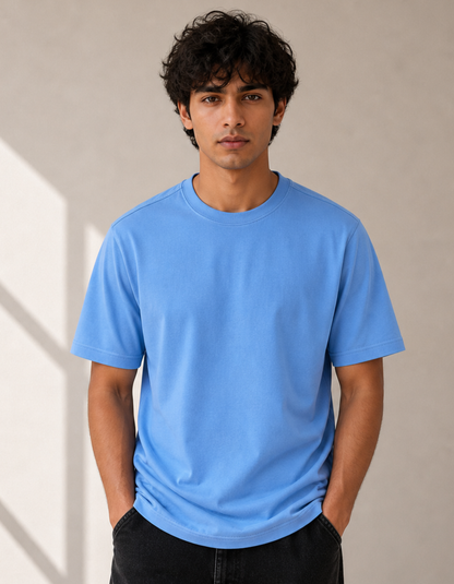 Skyline Blue – Solid Regular Tee