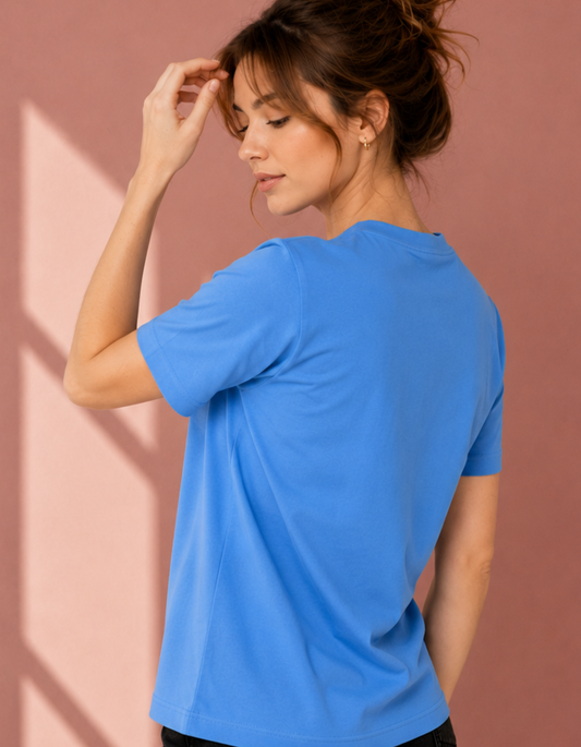 Skyline Blue – Solid Regular Tee