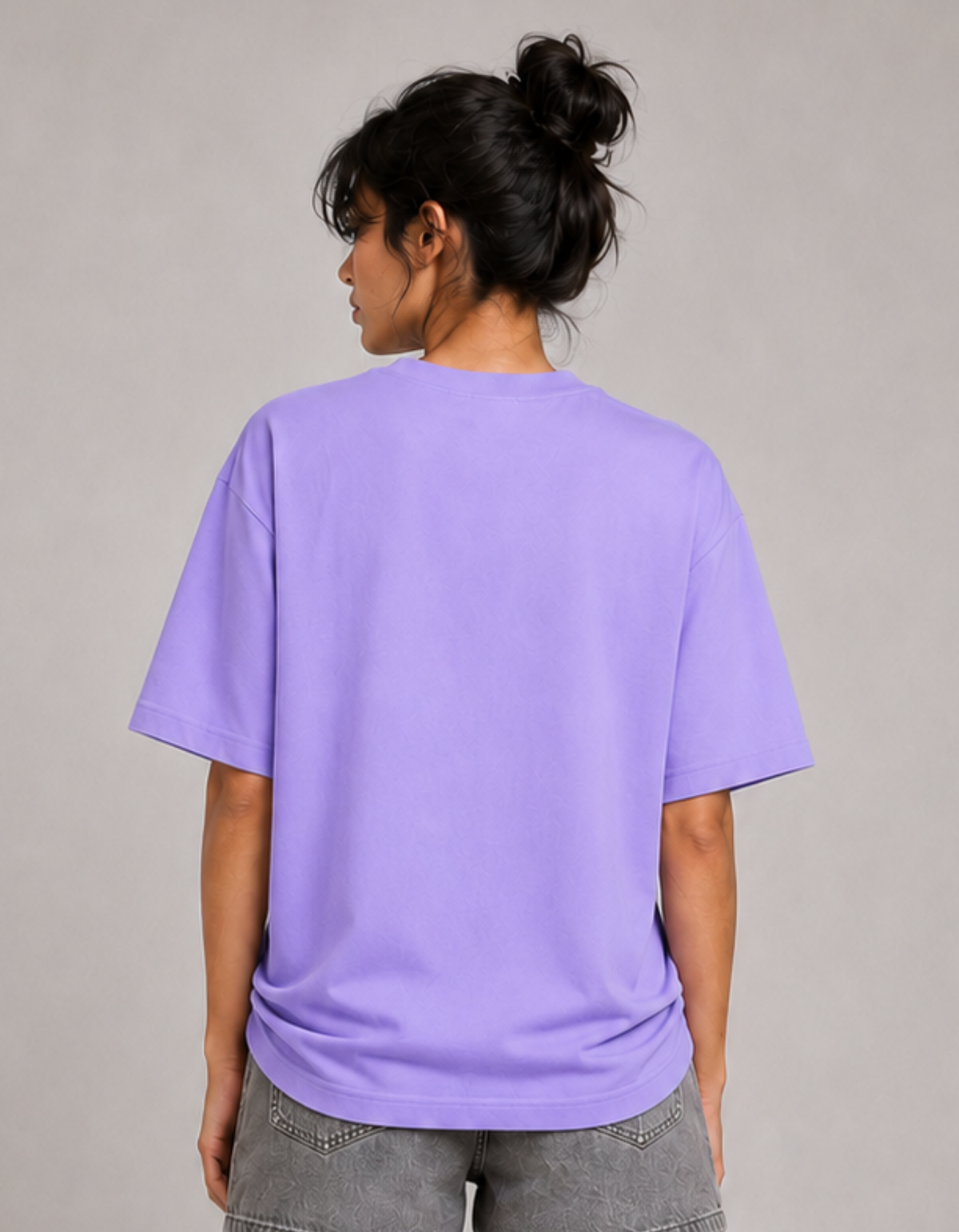 Lavender Fit – Solid Loose Oversized Tee