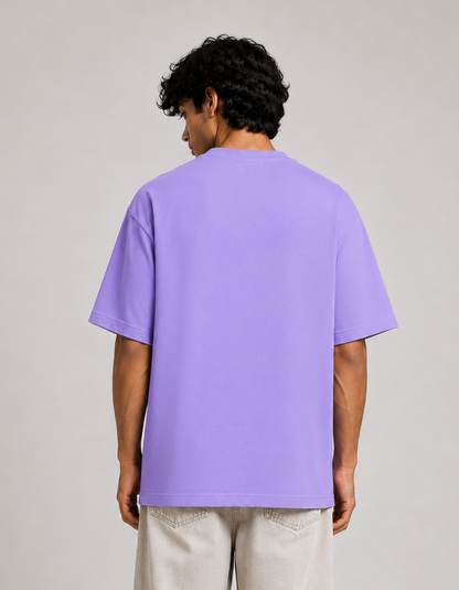 Lavender Fit – Solid Loose Oversized Tee