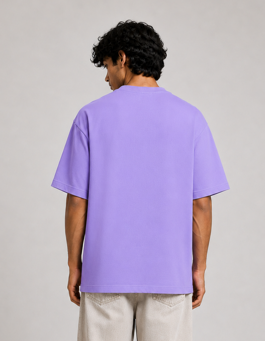 Lavender Fit – Solid Loose Oversized Tee
