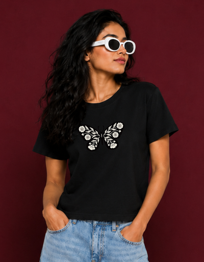 Monarch – Printed Loose Crop Top