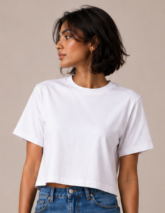 Pearl – Solid Loose Crop Top