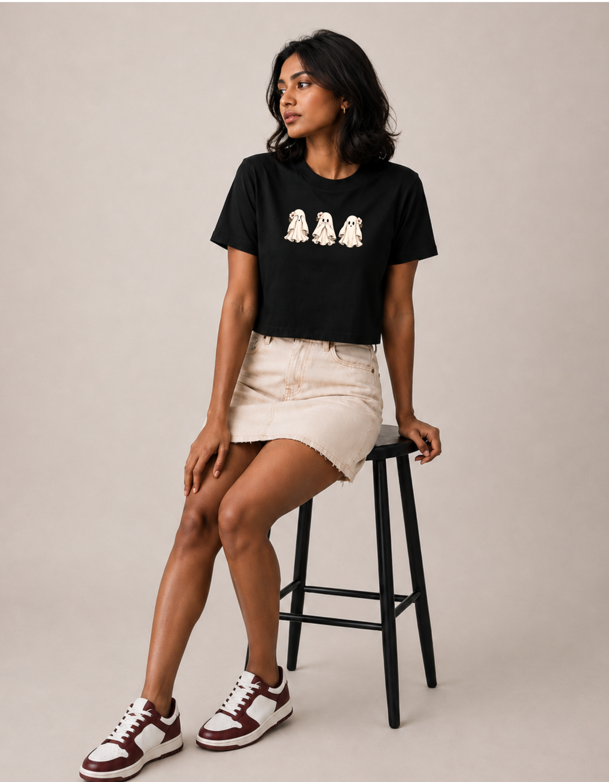 Spooky – Printed Loose Crop Top