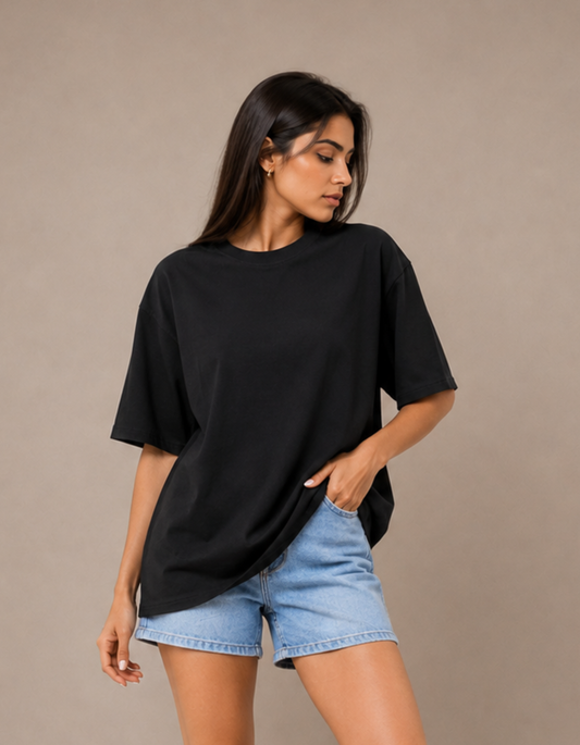 Blackout – Solid Oversized Tee