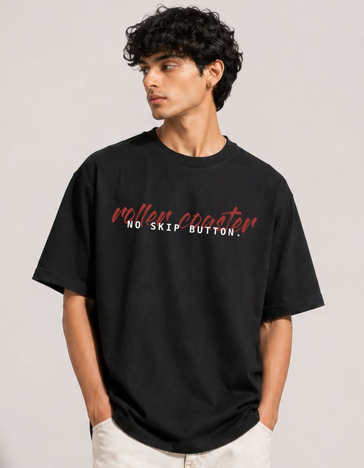 No Skip – Printed Oversized Tee