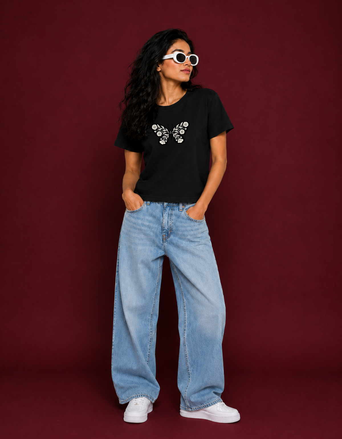 Monarch – Printed Loose Crop Top
